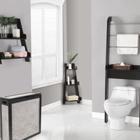 23.75" Cappuccino Particle Board and MDF Wall Mount Shelf Bathroom Accent