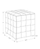 17"x16.75"x16.75" Cube Ottoman Blue