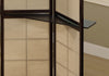 1" x 59" x 70" Cappuccino-4 Panel-2 Display Shelves - Folding Screen