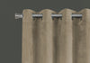 95" Silver Polyester Two Pieces Solid Blackout Curtain Panel
