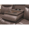 Motion Sofa With Pillow Arms And Outlet, Brown