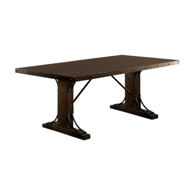 Dining Table, Rustic Walnut Brown