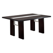 GlassInsert Dining Table, Black