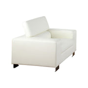 Upholstered Contemporary Chair, White