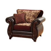 Traditional Chair, Burgundy, Dark Cherry Brown