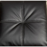 Leatherette Upholstered Contemporary Futon Sofa With Tufted Design, Black