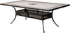 Patio Dining Table In Metal, Antique Black