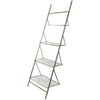 Ladder Style 4 Tier Metal Shelf, Silver