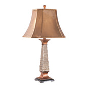 Stylish Resin Table Lamp Set Of 2 Bronze