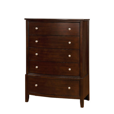 Modern Style Wooden Chest With Ample Storage , Cherry Brown