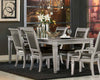 Wooden Dining Table With Extension Leaf, Silver