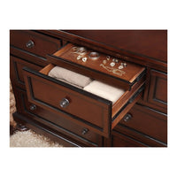 Wooden Dresser With Seven Drawers, Brown