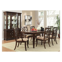 Contemporary Style Wooden Dining Table With Tapered Legs, Rich Cherry Brown