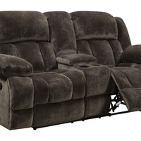 Champion Fabric Recliner Love Seat With Plush Cushioned Seat, Brown
