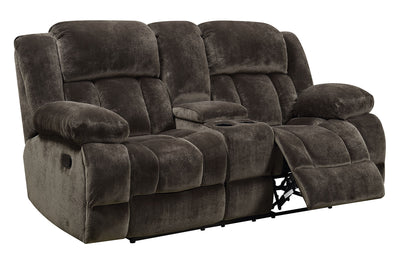 Champion Fabric Recliner Love Seat With Plush Cushioned Seat, Brown