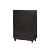 Contemporary Solid Wood Chest With Spacious Drawers, Dark Gray