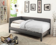 Fabric Upholstered Wood Twin Size Daybed, Gray
