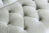 Button Tufted Fabric Upholstered Futon Sofa, Gray