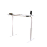 Minimalist Metallic Desk With Height Adjustable Function, Large, White
