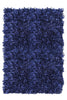 Contemporary Style Area Rug In Polyester With cotton Backing, Blue