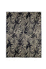 Contemporary Area Rug With Foliage Pattern In Polypropylene, Black and Beige