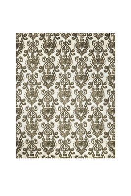 Transitional Style Nylon Area Rug With Latex Backing, Small, Brown and Ivory