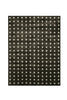 Modern Nylon Area Rug With Latex Backing, Medium, Black and Cream