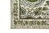 Traditional Style Nylon Area Rug With Flower Patterns, Small, Cream and Green