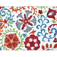Nylon Area Rug With Floral and leafy Pattern, Small, Multicolor