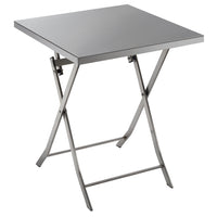 Industrial Styled Metal Folding Table, Silver