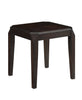Solid Wooden End Table With Beveled Corners, Walnut Brown