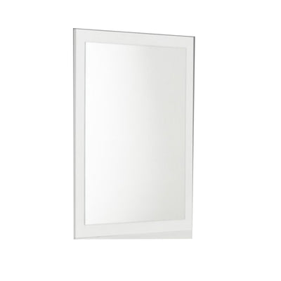 Wooden Framed Mirror in Rectangular Shape, White