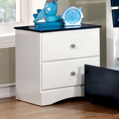 Transitional Style Night Stand, White