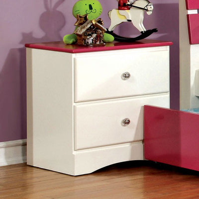 Transitional Style Night Stand, Pink