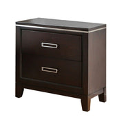 Contemporary Night Stand In Cherry Finish