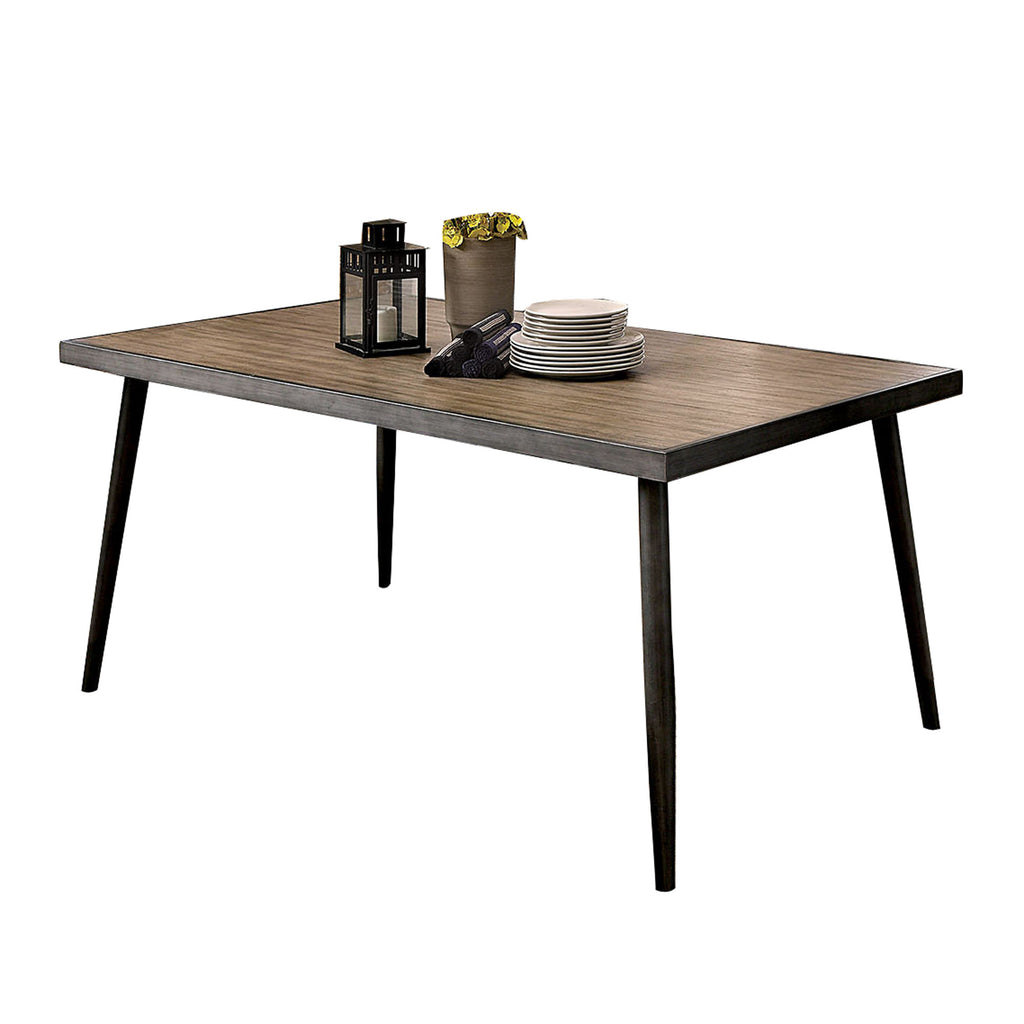 Modern Gray Metal Dining Table