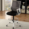 Contemporary Office Chair, White & Chrome Finish