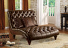 52" X 70" X 45" 2-Tone Brown PU Upholstery Wood Chaise w-3Pillows