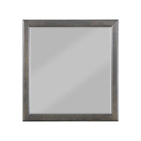 1" X 36" X 38" Dark Gray Wood Mirror