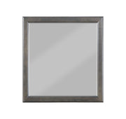 1" X 36" X 38" Dark Gray Wood Mirror