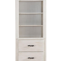 14" X 24" X 78" Weathered White Washed Gray Wood Bookcase