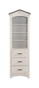 14" X 24" X 78" Weathered White Washed Gray Wood Bookcase