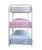 42" X 79" X 74" White Metal Triple Bunk Bed - Twin