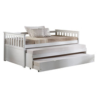 43" X 80" X 32" White Wood Daybed &amp; Pull-Out Bed