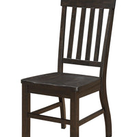 22" X 19" X 40" Rustic Walnut Wood Side Chair (Set-2)