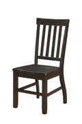 22" X 19" X 40" Rustic Walnut Wood Side Chair (Set-2)