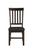 22" X 19" X 40" Rustic Walnut Wood Side Chair (Set-2)