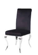 17" X 20" X 44" Fabric Stainless Steel Upholstered (Seat) Side Chair (Set-2)