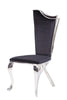 20" X 21" X 43" Fabric Stainless Steel Upholstered (Seat) Side Chair (Set-2)