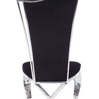 20" X 21" X 43" Fabric Stainless Steel Upholstered (Seat) Side Chair (Set-2)